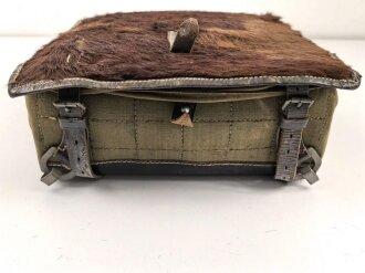 Tornister Wehrmacht eines Angehörigen Panzer Jäger Abteilung 13. Getragenes Stück mit Reichsbetriebsnummer
