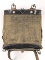 Tornister Wehrmacht eines Angehörigen Panzer Jäger Abteilung 13. Getragenes Stück mit Reichsbetriebsnummer