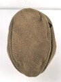Reichsarbeitsdienst, Feldmütze für Mannschaften. Maschinenvernähtes Emblem, getragenes, leicht angeschmutztes Stück mit leichten Mottenschäden