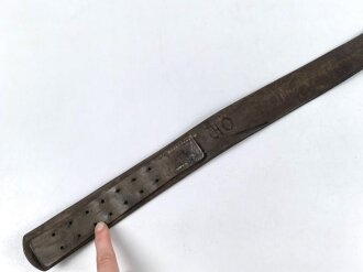 Heer, Koppelriemen für Mannschaften mit Leichtmetallgegenhalt. Kammerstück von 1937, Gesamtlänge 96cm