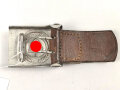 Reichsarbeitsdienst Koppelschloss , Hersteller IKA 39, an Lederzunge von 1939