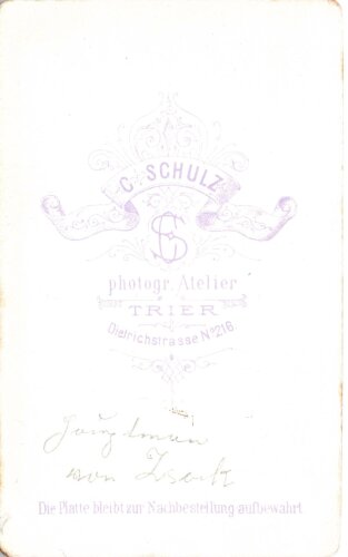 Hartkartonfoto eines Veteranen wohl 1870. Maße 6 x 10cm