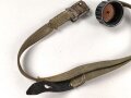 Beriemung für eine Feldflasche in Tropenausführung der Wehrmacht. Stark getragen, Leder trocken