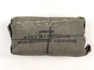 Verbandpäckchen Wehrmacht, kleines Modell datiert 1939