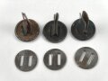 Satz Splinte für einen Stahlhelm der Wehrmacht. Original, gebraucht. Überlackiert