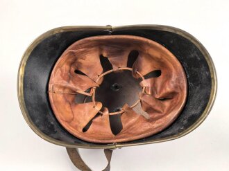 Feuerwehr Lederhelm in sehr gutem Zustand