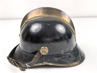 Feuerwehr Lederhelm in sehr gutem Zustand