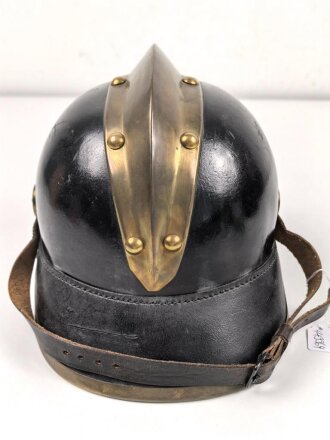 Feuerwehr Lederhelm in sehr gutem Zustand