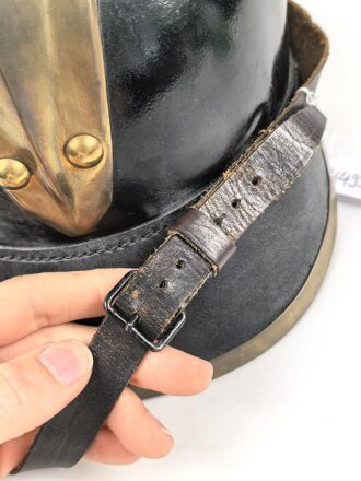 Feuerwehr Lederhelm in sehr gutem Zustand