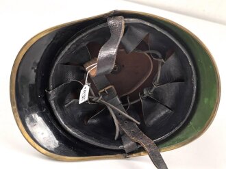 Tschechoslowakei,  Feuerwehr Lederhelm in sehr gutem Zustand