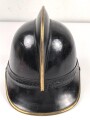 Tschechoslowakei,  Feuerwehr Lederhelm in sehr gutem Zustand