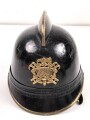 Tschechoslowakei,  Feuerwehr Lederhelm in sehr gutem Zustand