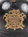 Tschechoslowakei,  Feuerwehr Lederhelm in sehr gutem Zustand