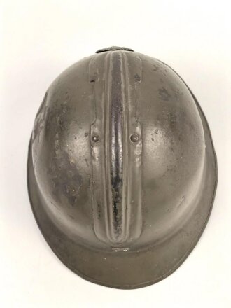 Frankreich 2. Weltkrieg, Stahlhelm Modell 1926, datiert 1944, Hersteller aus Marseille. Originallack, guter Gesamtzustand