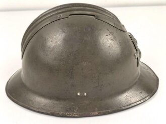 Frankreich 2. Weltkrieg, Stahlhelm Modell 1926, datiert 1944, Hersteller aus Marseille. Originallack, guter Gesamtzustand