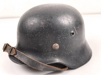 Tschechoslowakei,  Stahlhelmglocke der Wehrmacht, weiterverfwendet bei der Feuerwehr in der Nachkriegszeit. Hersteller SE64