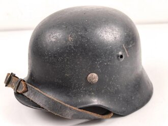 Tschechoslowakei,  Stahlhelmglocke der Wehrmacht, weiterverfwendet bei der Feuerwehr in der Nachkriegszeit. Hersteller SE64
