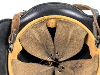 Tschechoslowakei,  Stahlhelmglocke der Wehrmacht, weiterverfwendet bei der Feuerwehr in der Nachkriegszeit. Hersteller SE64