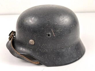 Tschechoslowakei,  Stahlhelmglocke der Wehrmacht, weiterverfwendet bei der Feuerwehr in der Nachkriegszeit. Hersteller SE64