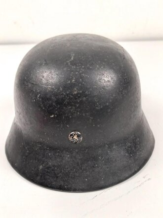 Tschechoslowakei,  Stahlhelmglocke der Wehrmacht, weiterverfwendet bei der Feuerwehr in der Nachkriegszeit. Hersteller SE64