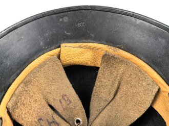 Tschechoslowakei,  Stahlhelmglocke der Wehrmacht, weiterverfwendet bei der Feuerwehr in der Nachkriegszeit. Hersteller SE64