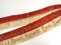 Österreich, zweiteiliges Fahnenband " Zur Erinnerung an die Vollendung des 70. Lenbensjahres seiner Majestät Franz Josef 1., Die k.k. Rerichshauptstadt Wien 1900." Gesamtlänge etwa 145cm
