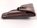 DDR, Pistolentasche braunes Leder Makarov. Mdi Stempel, so u.a. bei der Volkspolizei getragen