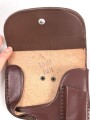 DDR, Pistolentasche braunes Leder Makarov. Mdi Stempel, so u.a. bei der Volkspolizei getragen