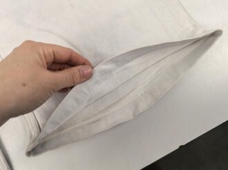 Kriegsmarine,  weiße Klapphose für Mannschaften. Getragenes Stück, keine erkennbaren Stempel