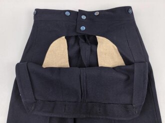 Kriegsmarine, blaue Klapphose für Mannschaften.  Guter Zustand, ein Mottenloch