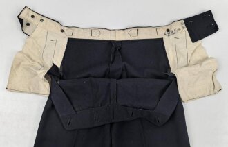 Kriegsmarine, blaue Klapphose für Mannschaften. Kammerstück in gutem Zustand