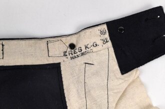 Kriegsmarine, blaue Klapphose für Mannschaften. Kammerstück in gutem Zustand