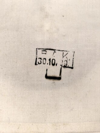 Kriegsmarine Hemdenkragen, so zum blauen Hemd und auf Befehl auch zum Arbeitshemd getragen. Original zusammengelegtes Kammerstück
