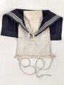 Kriegsmarine Hemdenkragen, so zum blauen Hemd und auf Befehl auch zum Arbeitshemd getragen. Getragenes Stück