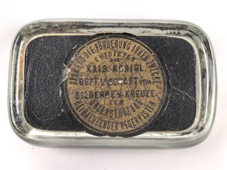 Österreich k.u.k. , Briefbeschwerer aus Glas mit Bildnis Kaiser Franz Joseph. 6,5 x 10,5cm