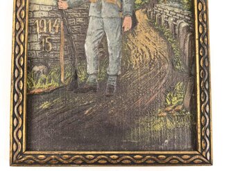 Österreich k.u.k. , plastische Darstellung eines Infanteristen im 1. Weltkrieg, Maße des Rahme 16 x 24,5cm