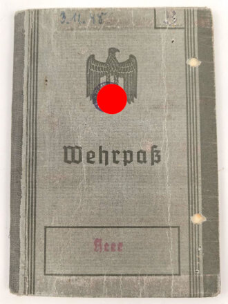 Wehrpaß Heer, eingestellt am 1.10.1934 bei Kommando der Schutzpolizei Düsseldorf