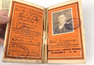 Wehrpaß Zweitschrift Heer, eingestellt am 27.8.1939 bei 2. Komp. Bau Batl.111 Breslau