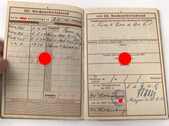 Wehrpaß Zweitschrift Heer, eingestellt am 27.8.1939 bei 2. Komp. Bau Batl.111 Breslau