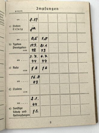 Soldbuch Zweitschrift,  Heer, ausgestellt 18.5.1945