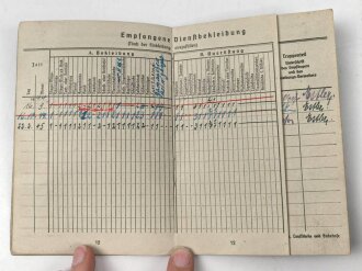 Soldbuch Luftwaffe,  ausgestellt 4.9.1944 bei Flak Ersatz Abteilung 45 Rottweil / Neckar.