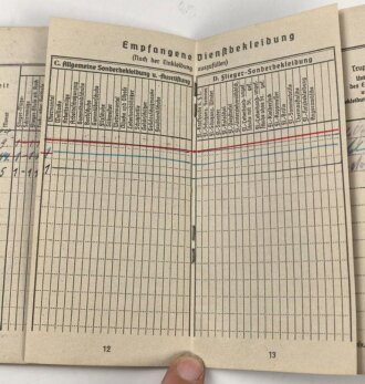Soldbuch Luftwaffe,  ausgestellt 4.9.1944 bei Flak Ersatz Abteilung 45 Rottweil / Neckar.