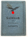 Soldbuch Luftwaffe,  ausgestellt 4.9.1944 bei Flak Ersatz Abteilung 45 Rottweil / Neckar.