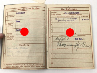 Wehrpaß Heer, eingestellt 12.Januar 1940 bei 4./ J.E.B. 75 Theresienstadt