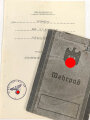 Wehrpaß Heer, eingestellt 12.Januar 1940 bei 4./ J.E.B. 75 Theresienstadt