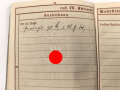 Wehrpaß Heer, eingestellt 12.Januar 1940 bei 4./ J.E.B. 75 Theresienstadt