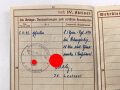 Wehrpaß Heer, eingestellt 12.Januar 1940 bei 4./ J.E.B. 75 Theresienstadt