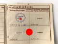 Wehrpaß Heer, eingestellt 12.Januar 1940 bei 4./ J.E.B. 75 Theresienstadt