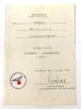 Wehrpaß Heer, eingestellt 12.Januar 1940 bei 4./ J.E.B. 75 Theresienstadt