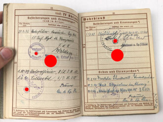 Wehrpaß Heer, eingestellt 21.1.36 bei Erg.Batl. 28 Tübingen.